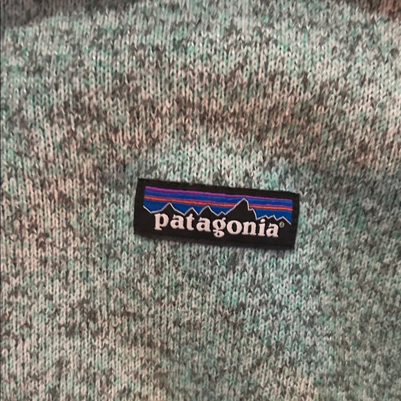 EUC Patagonia Seafoam Green Fleece Pullover - Picture 3 of 10